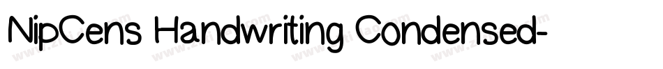 NipCens Handwriting Condensed字体转换